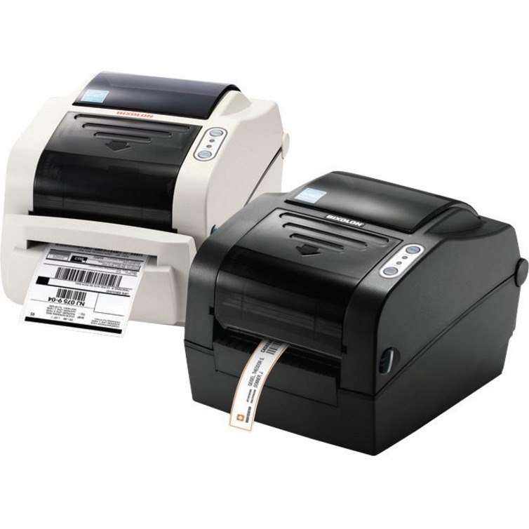 Bixolon SLP-TX423 Desktop Direct Thermal/Thermal Transfer Printer - Monochrome - Label Print - USB - Serial - Parallel - Dark Grey