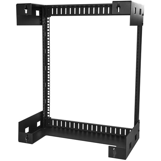 StarTech.com 2-Post 12U Heavy-Duty Wall-Mount Network Rack, 19" Open Frame Server Rack for Computer Equipment, Wall Mount Data Rack~