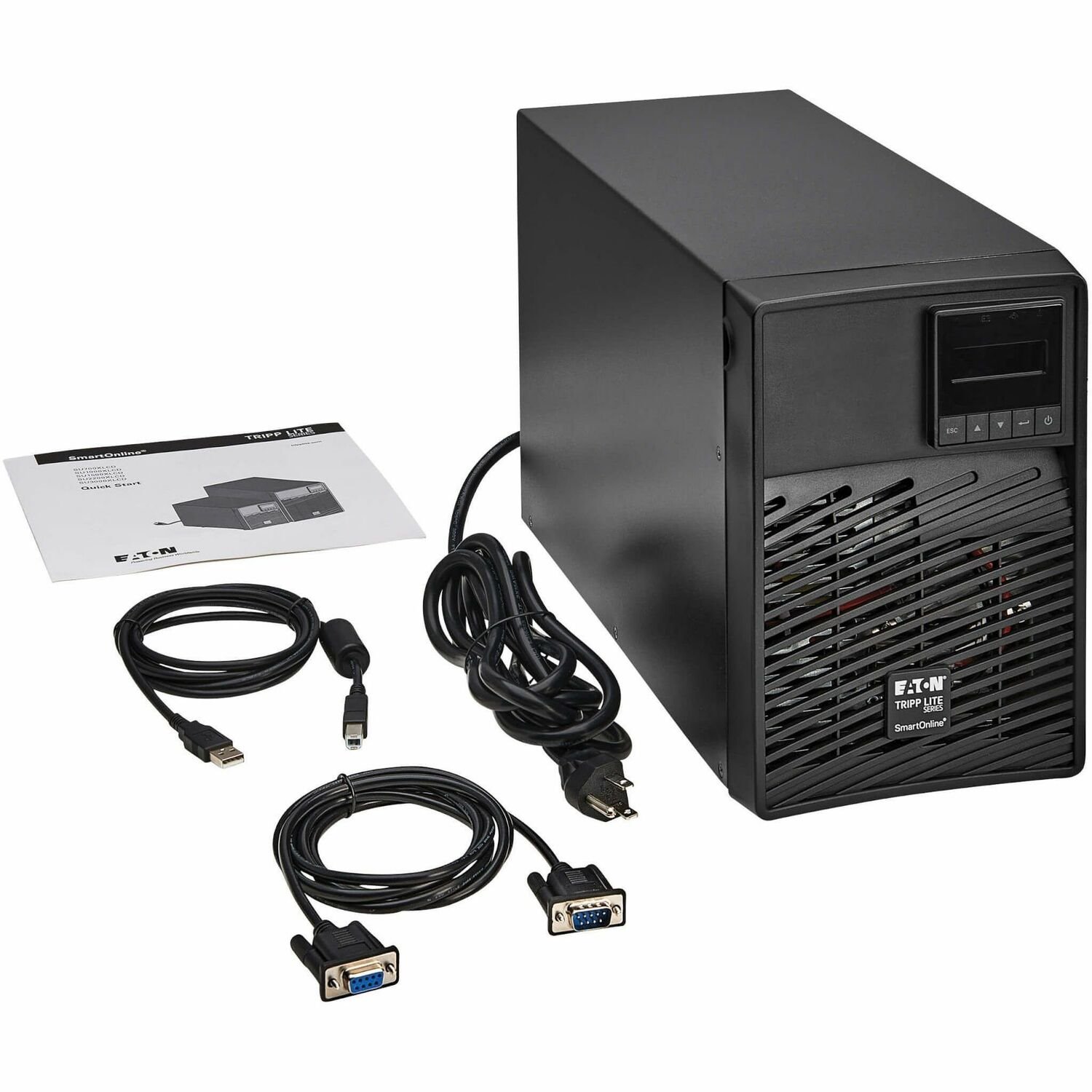 Eaton Tripp Lite Series SmartOnline 1500VA 1350W 120V Double-Conversion UPS - 6 Outlets, Extended Run, Network Card Option, LCD, USB, DB9, Tower