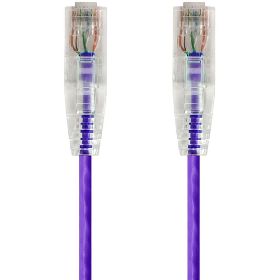 Monoprice SlimRun Cat6 28AWG UTP Ethernet Network Cable, 20ft Purple