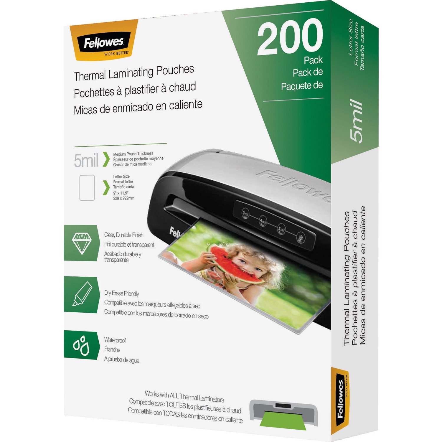 Fellowes Letter-Size Thermal Laminating Pouches