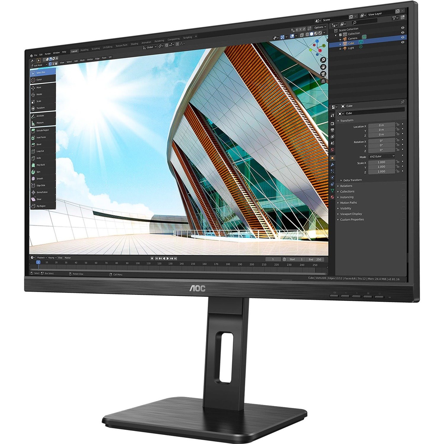 AOC 27P2Q 27" Class Full HD LCD Monitor - 16:9 - Black