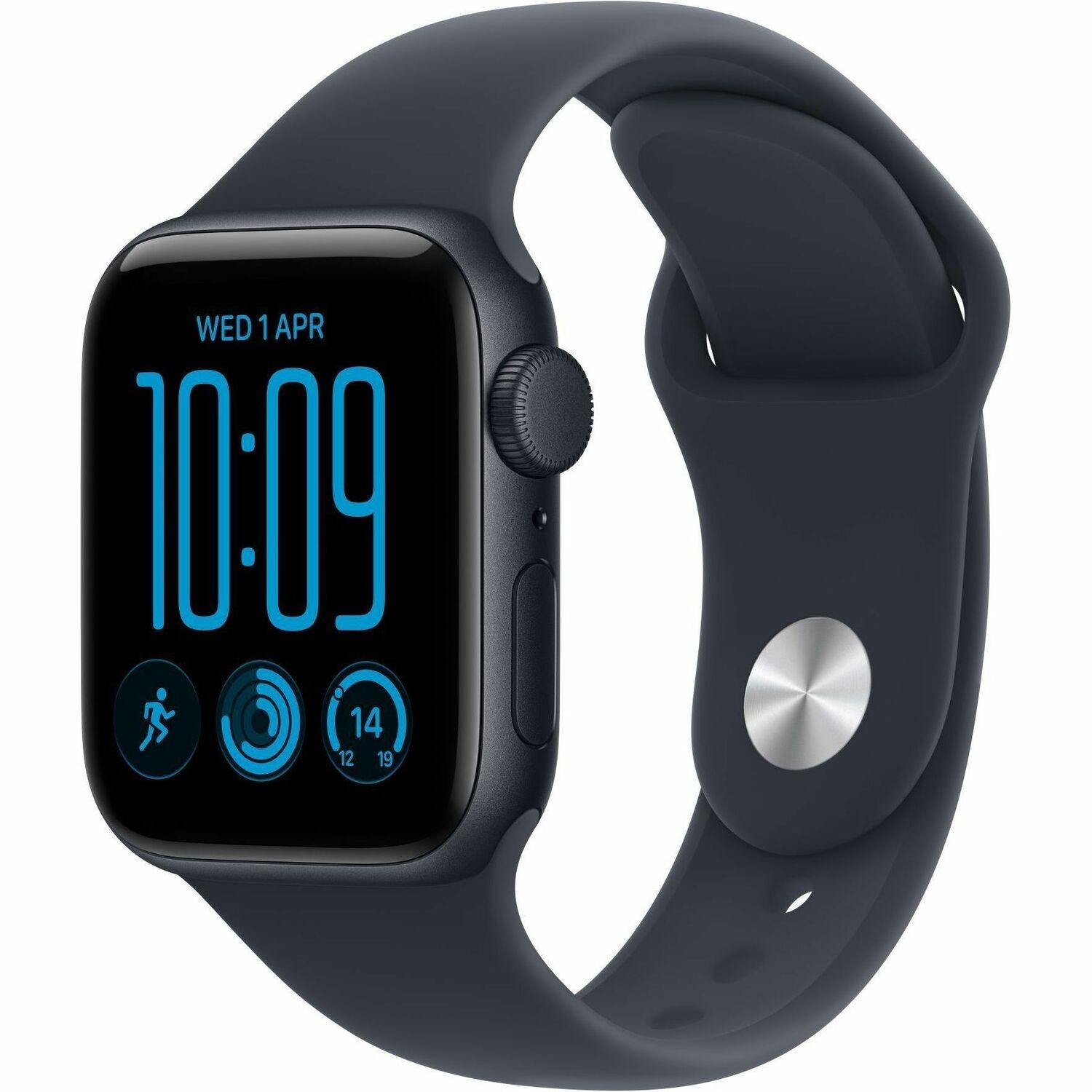 Apple Watch SE 3 Smart Watch - 40 mm Case Height - 34 mm Case Width - Midnight Case Color - Navy Blue Band Color - Aluminium Case Material - Rubber Band Material - Wireless LAN
