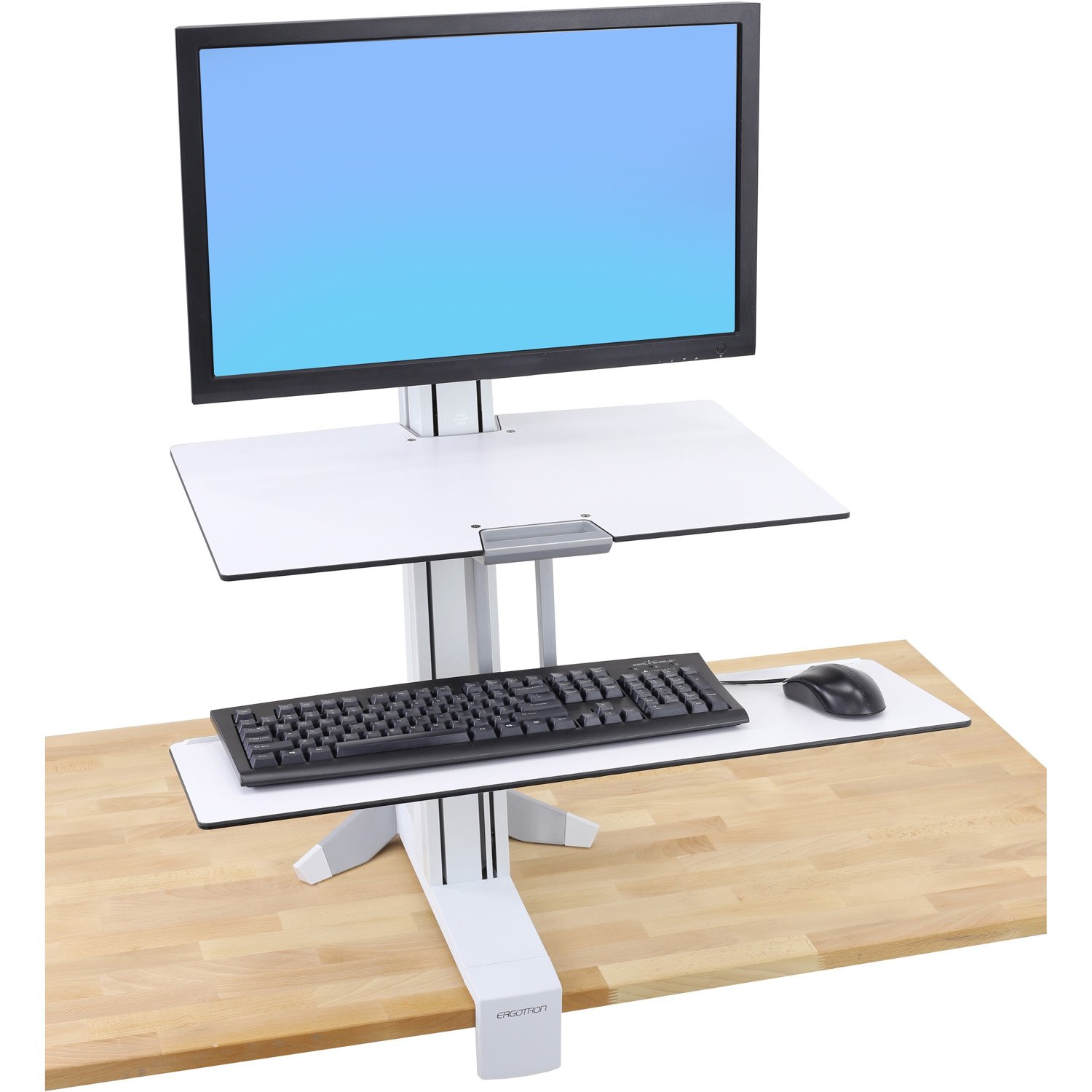 Ergotron WorkFit-S, Single HD with Worksurface+ (White)