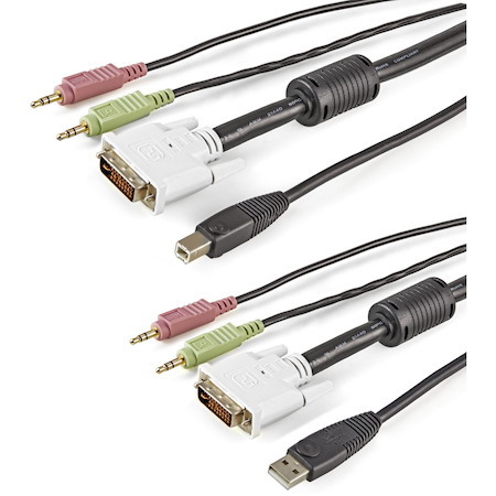 StarTech.com 4-in-1 USB DVI KVM Cable with Audio and Microphone
