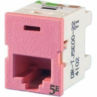 Ortronics Clarity TracJack (TJ), Cat 5E, T568A/B, Lt Red