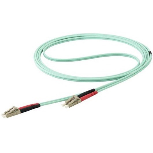 StarTech.com 10m (30ft) LC/UPC to LC/UPC OM4 Multimode Fiber Optic Cable, 50/125&micro;m, 100G, Low Insertion Loss, LSZH Fiber Jumper Cord