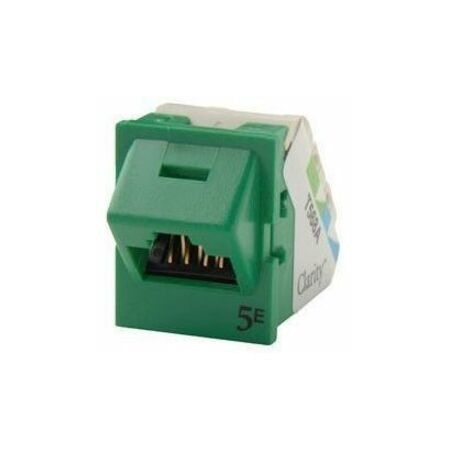 Ortronics Clarity 5e Angled Tracjack, T568a/b, 45 Degree, Dark Green