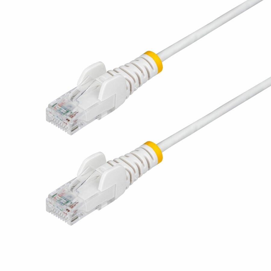 StarTech.com 9in White Slim CAT6 Ethernet Cable, Slim Snagless RJ45, UTP, LSZH, 28AWG Bare Copper, Slim Network Patch Cord, Fluke Tested