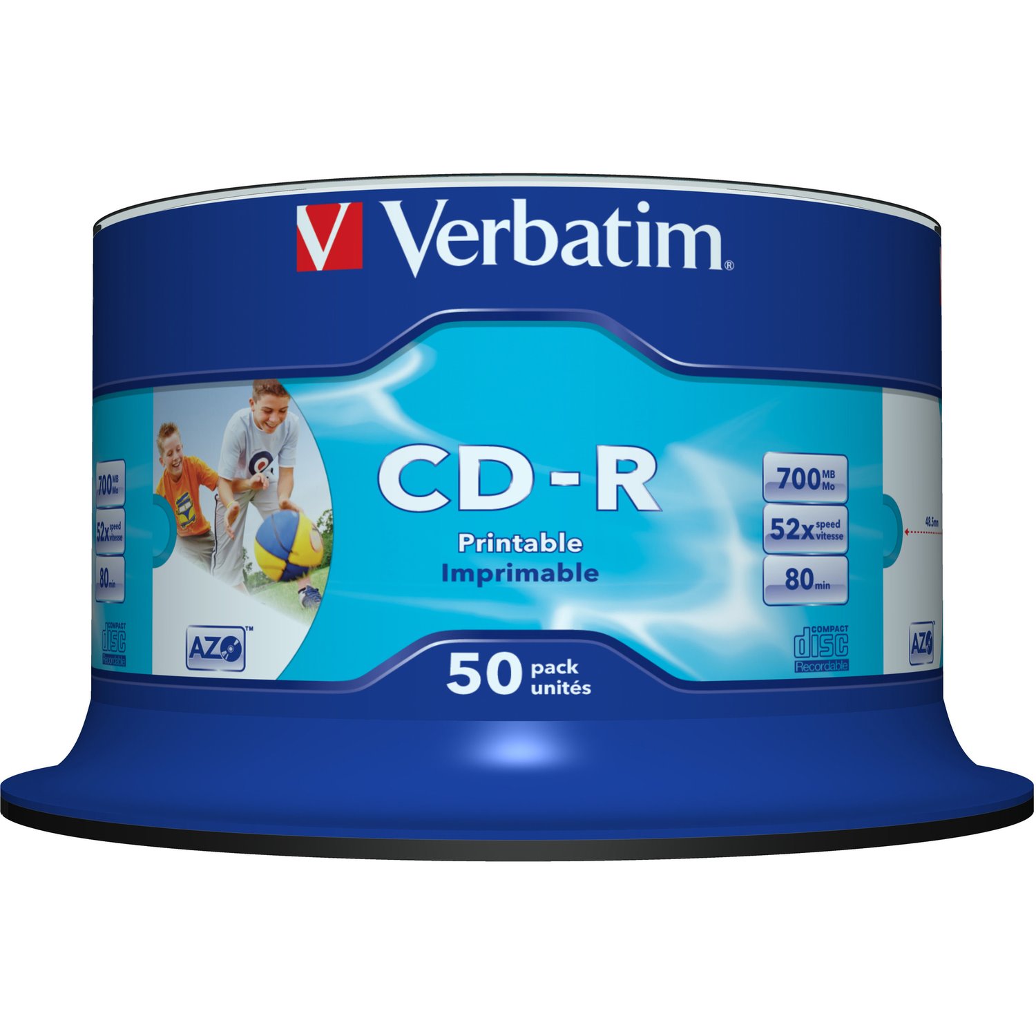 Verbatim 43438 CD Recordable Media - CD-R - 52x - 700 MB - 50