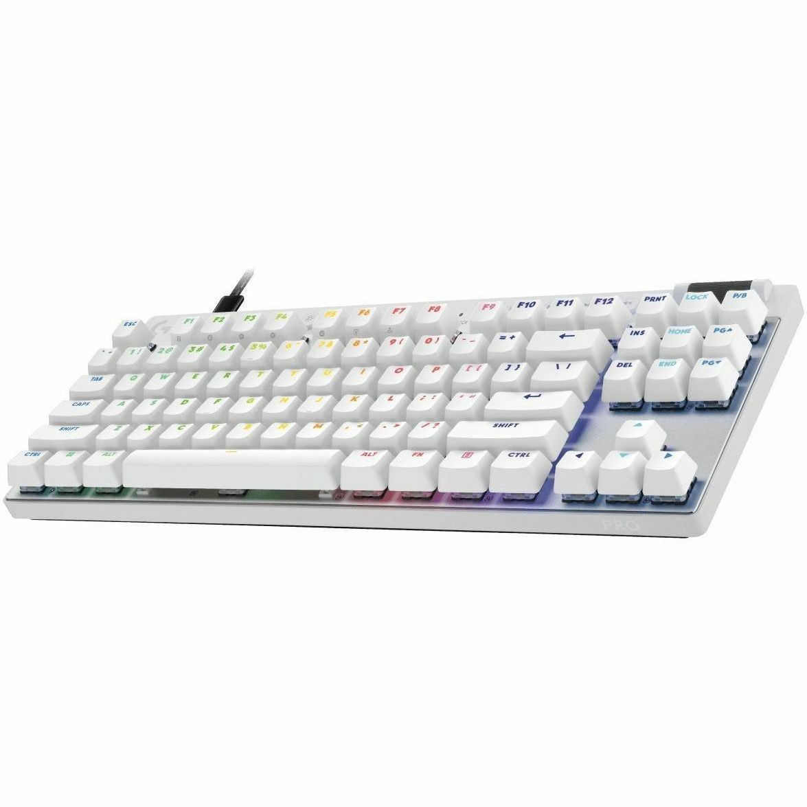 Logitech G PRO X TKL Gaming-toetsenbord - Tenkeyless - Kabel Verbinding - USB Interface - RGB LED - Engels (US) - QWERTY indeling - Wit