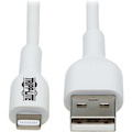 Eaton Tripp Lite Series Safe-IT USB-A to Lightning Sync/Charge Antibacterial Cable (M/M), MFi Certified, White, 3 m (9.8 ft.)