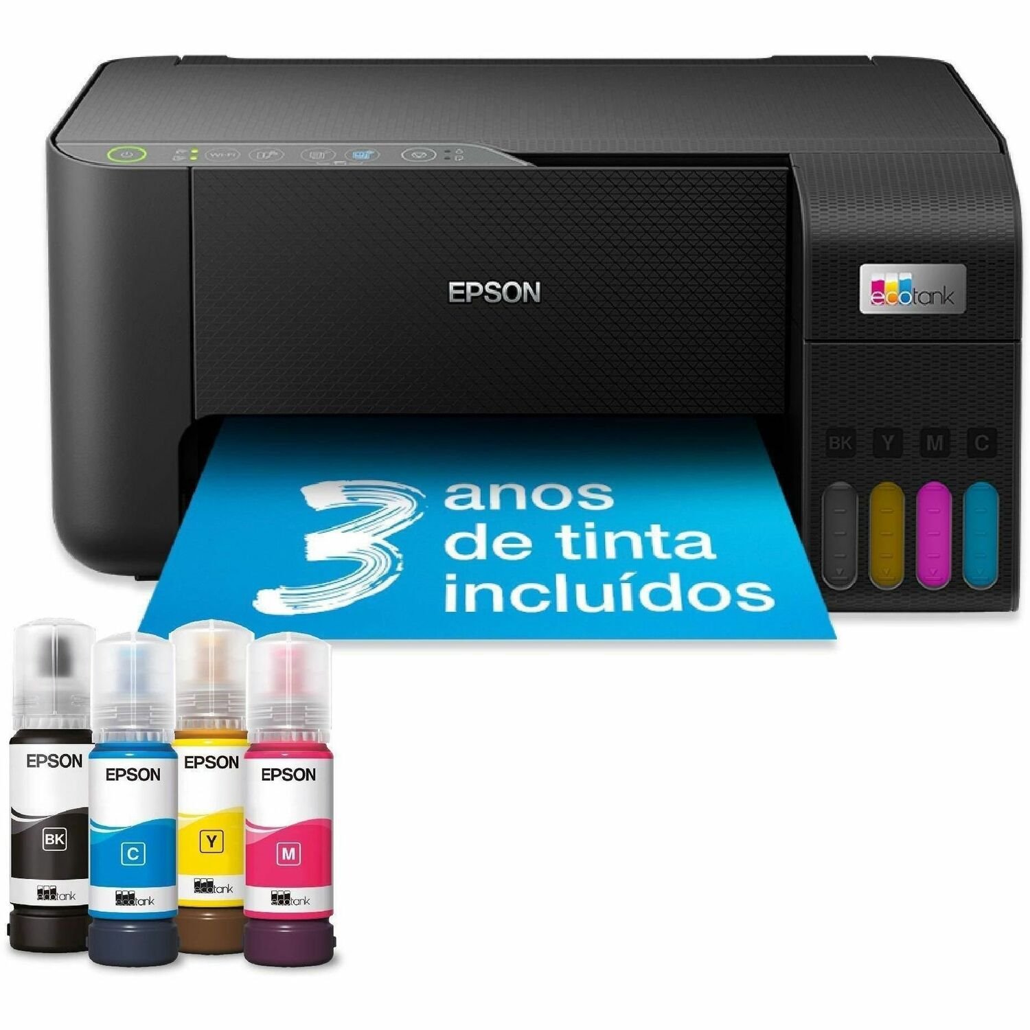 Epson ET-2860 Bedraad en draadloos EcoTank Inkjet multifunctionele printer - Kleur - Zwart
