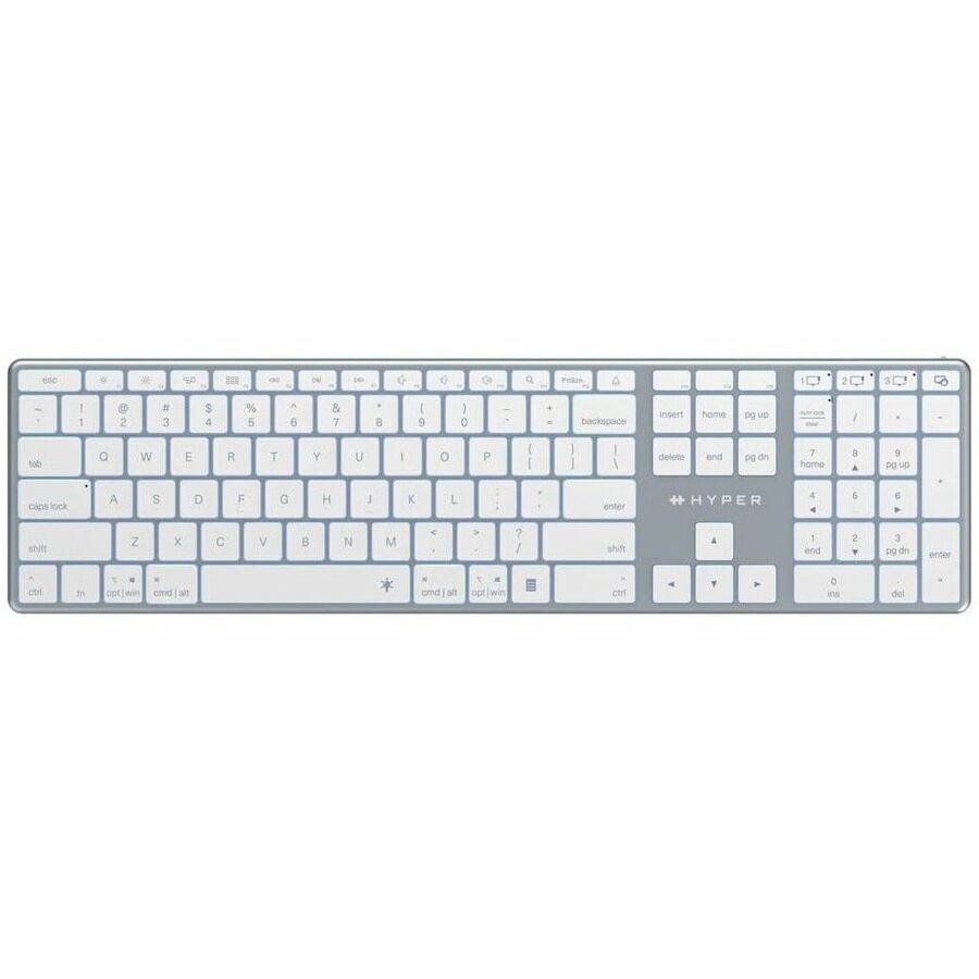 Targus HyperSpace HS2310UK Keyboard - Full-size - Wired/Wireless Connectivity - USB Type C Interface - English (UK) - Space Gray