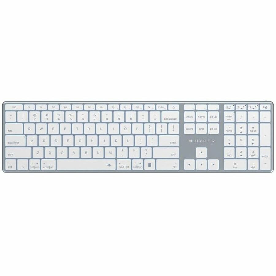 Targus HyperSpace HS2310UK Keyboard - Wired/Wireless Connectivity - USB Type C Interface - English (UK) - Space Gray