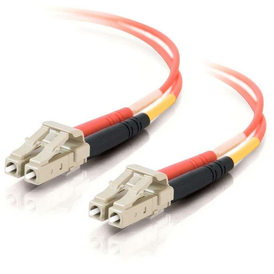 C2G 7m LC-LC 62.5/125 OM1 Duplex Multimode PVC Fiber Optic Cable (USA-Made) - Orange