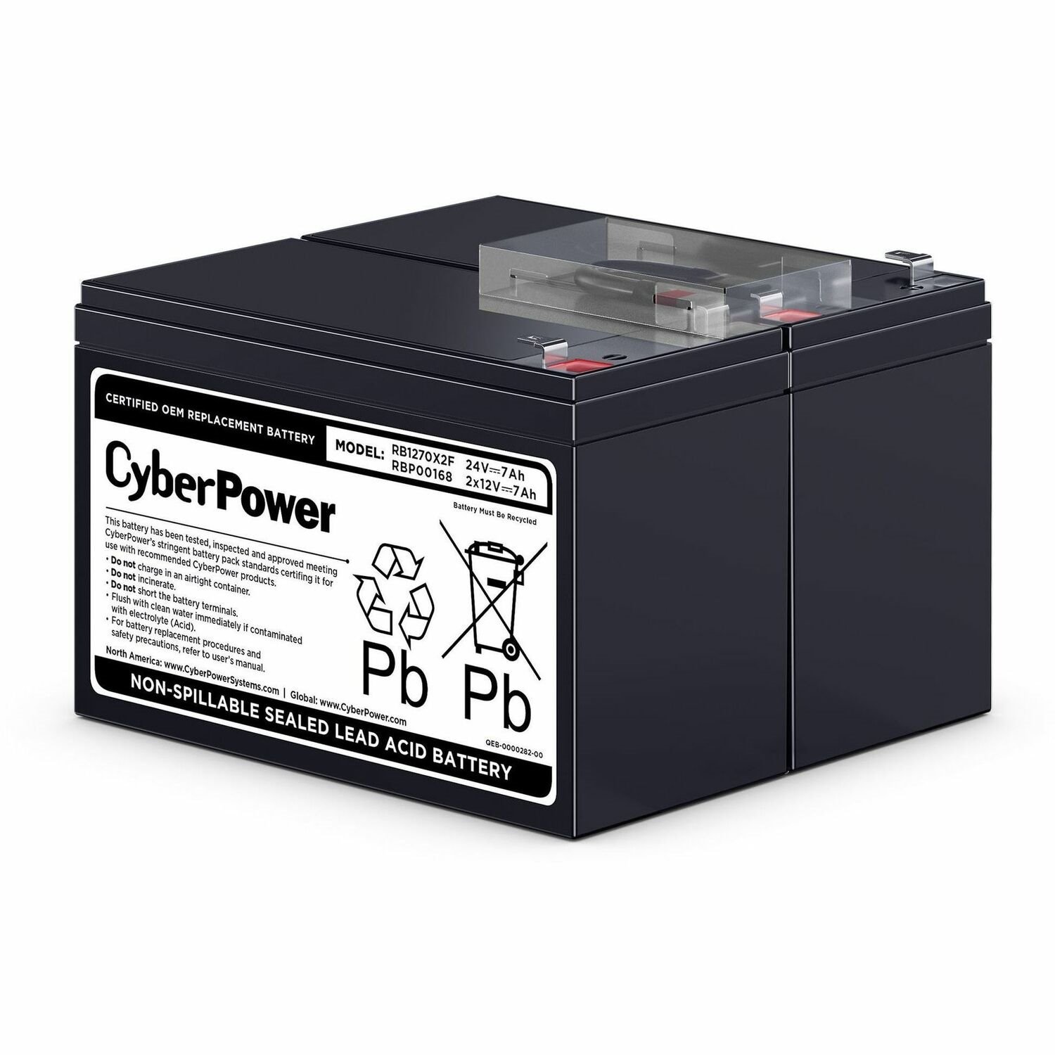 CyberPower UPS Replacement Batteries RB1270X2F Battery Unit