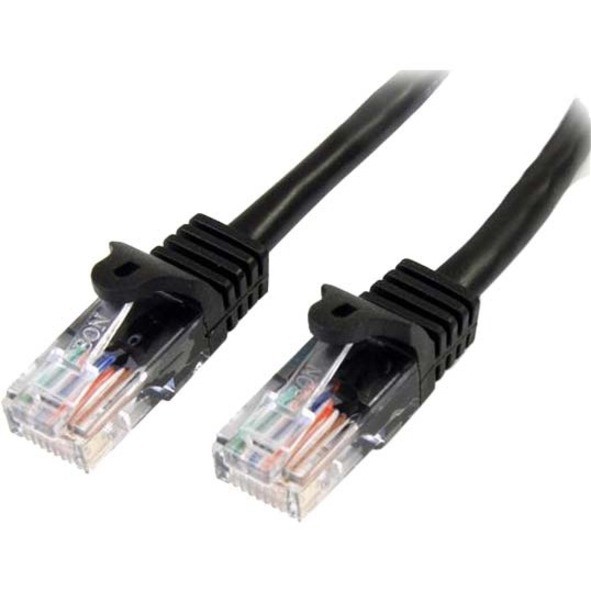STARTECH.COM CAT5E ETHERNET PATCH CABLE WITH SNAGLESS RJ45 CONNECTORS - 7 M, BLACK