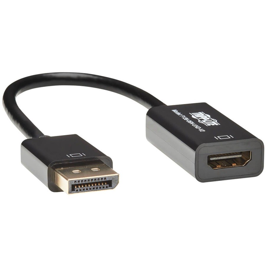 Eaton Tripp Lite Series DisplayPort to HDMI 4K Active Adapter Video Converter, DP Ver 1.2, HDCP, 4K 30Hz (M/F), 6-in. (15.24 cm)