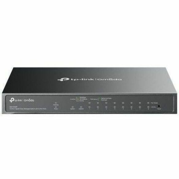 TP-LINK OMADA 10-PORT EASY MANAGED GIGABIT DESKTOP SWITCH, POE+(8), SFP/RJ45(2), 123W, 5YR
