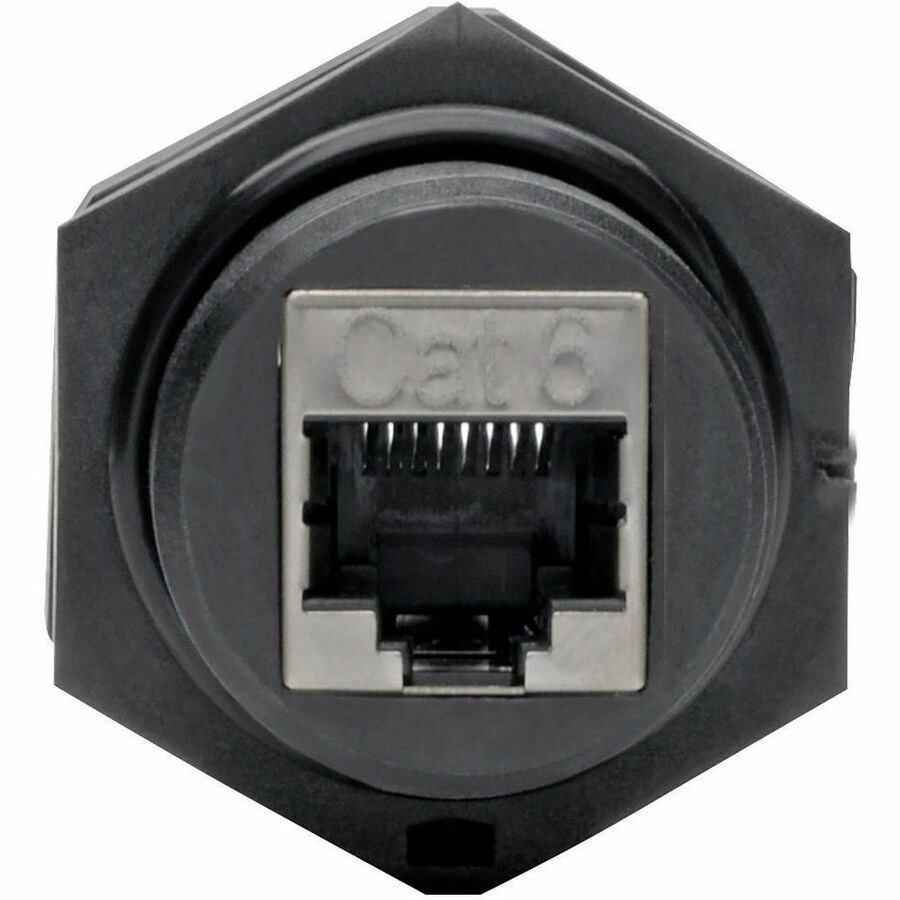 Eaton Tripp Lite Series RJ45 Bulkhead Coupler for Cat5/Cat6, Female to Female, Shielded, Industrial, Dust Cap - IP68, TAA