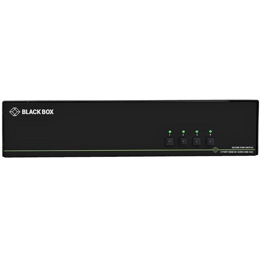 Black Box Secure KVM Switch, DisplayPort, 4-Port, CAC, NIAP 3.0 (Quad Head)