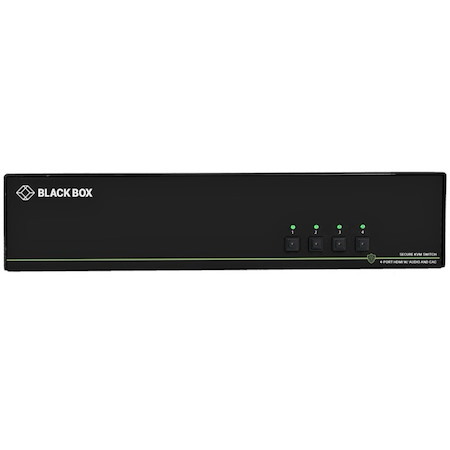 Black Box Secure KVM Switch, DisplayPort, 4-Port, CAC, NIAP 3.0 (Quad Head)