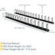 StarTech.com Vertical Cable Organizer with D-Ring Hooks - Vertical Cable Management Panel - 40U - 6 ft.