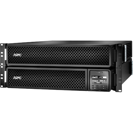 APC Smart-UPS On-Line, 3kVA, Rackmount 4U, 208V, 12x 5-20R+2x L6-20R NEMA outlets, SmartSlot, W/ transformer 208V to 120V, W/ rail kit