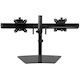 StarTech.com Dual Monitor Stand, Horizontal, For up to 24" (17.6lb/8kg) VESA Monitors, Black, Adjustable Monitor Stand, Steel & Aluminum