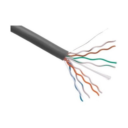 Axiom CAT5E 24AWG 4-Pair Solid Conductor 350MHz Bulk Cable Spool 1000FT (Gray)