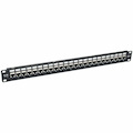 Eaton Tripp Lite Series 24-Port 1U Rack-Mount STP Shielded Cat6a Feedthrough Patch Panel, RJ45 Ethernet, TAA
