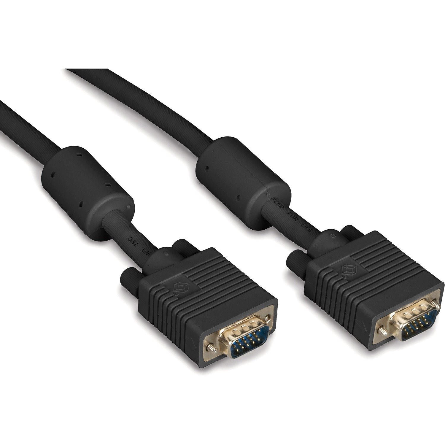 Black Box VGA Video Cable with Ferrite Core - Male/Male, Black, 3-ft. (0.9-m)