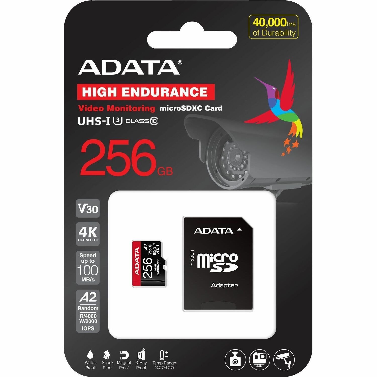 Adata High Endurance 256 GB Class 10/UHS-I (U3) V30 microSDXC
