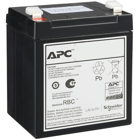 APC Replacement Battery Cartridge, VRLA, 6Ah, 12V DC, 2-year warranty