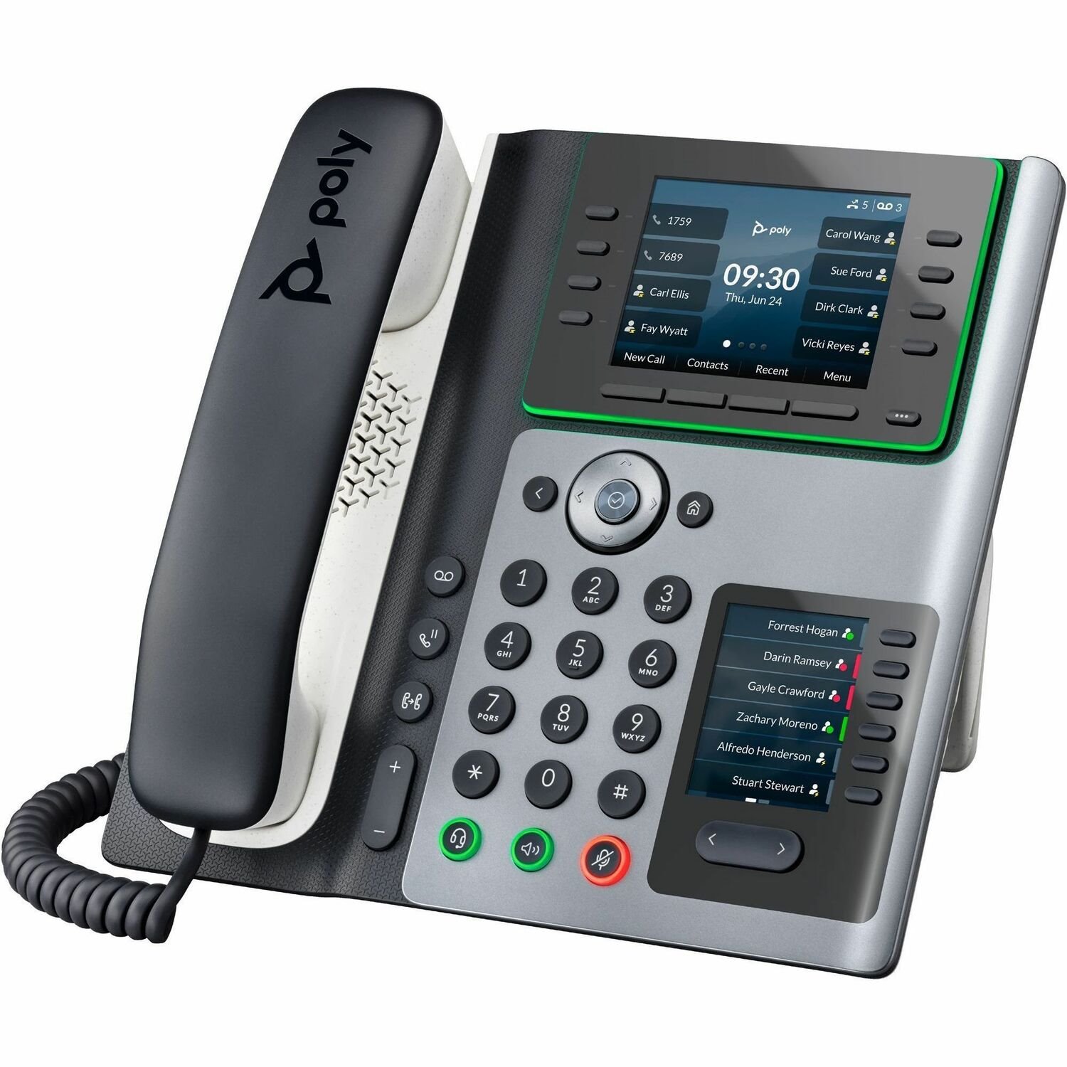 Poly E450 IP Phone - Corded - Corded - Desktop - Black