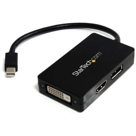 StarTech.com Travel A/V adapter - 3-in-1 Mini DisplayPort to DisplayPort DVI or HDMI converter