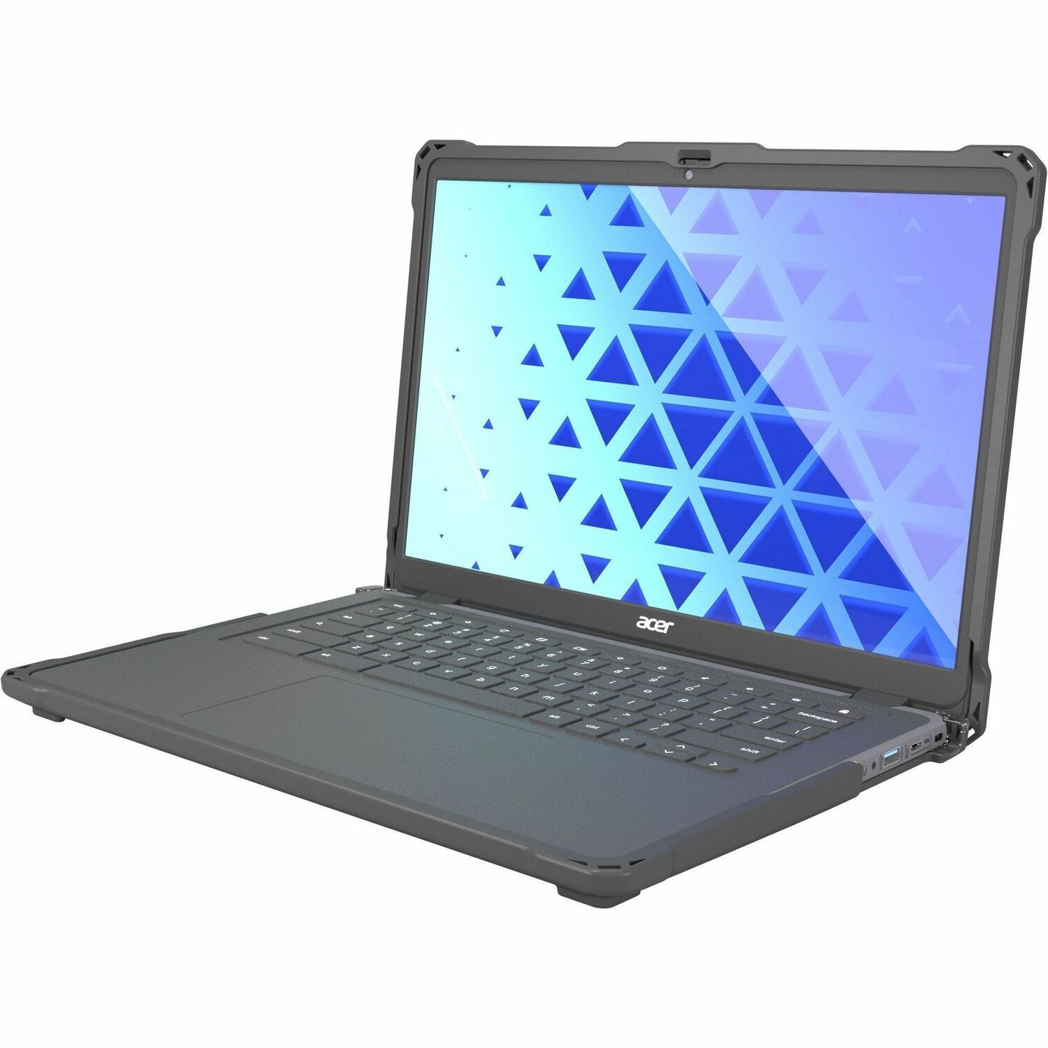 MAXCases Extreme Shell-F3 Chromebook Case for Acer Chromebook Plus 514 14" (Gray) (CB514-3HT-R8C2 | NX.KP9AA.002)