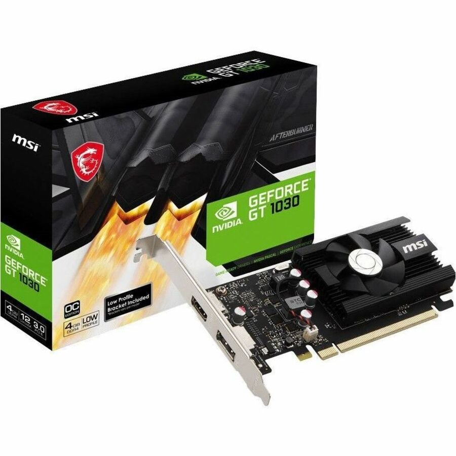 MSI NVIDIA GeForce GT 1030 Graphic Card - 4 GB DDR4 SDRAM - Low-profile