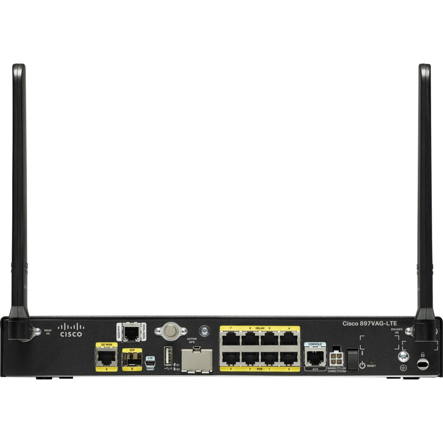 Cisco C897VAG-LTE Cellular, ADSL2+, VDSL Wireless Integrated Services Router - Refurbished