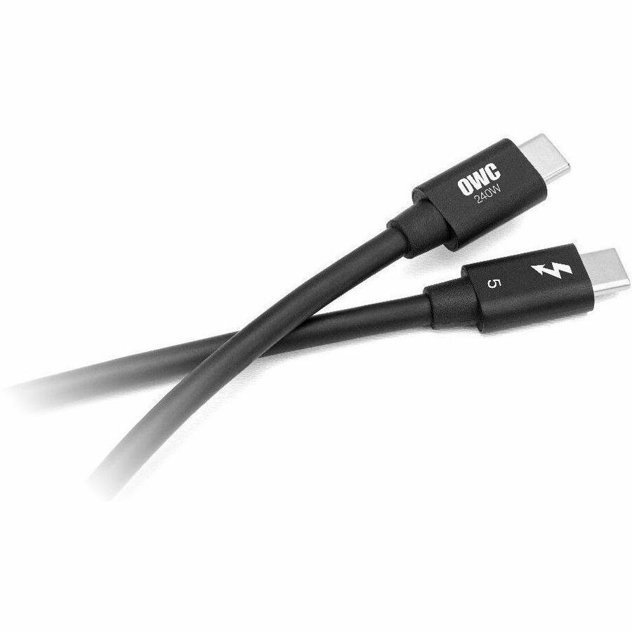 OWC 0.8M (31.5") Thunderbolt 5 (USB-C) Cable Black for Thunderbolt And USB-C Devices - Black