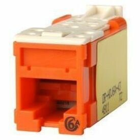 Ortronics Clarity High Density Jack (HDJ) CAT6A, T568A/B, Orange