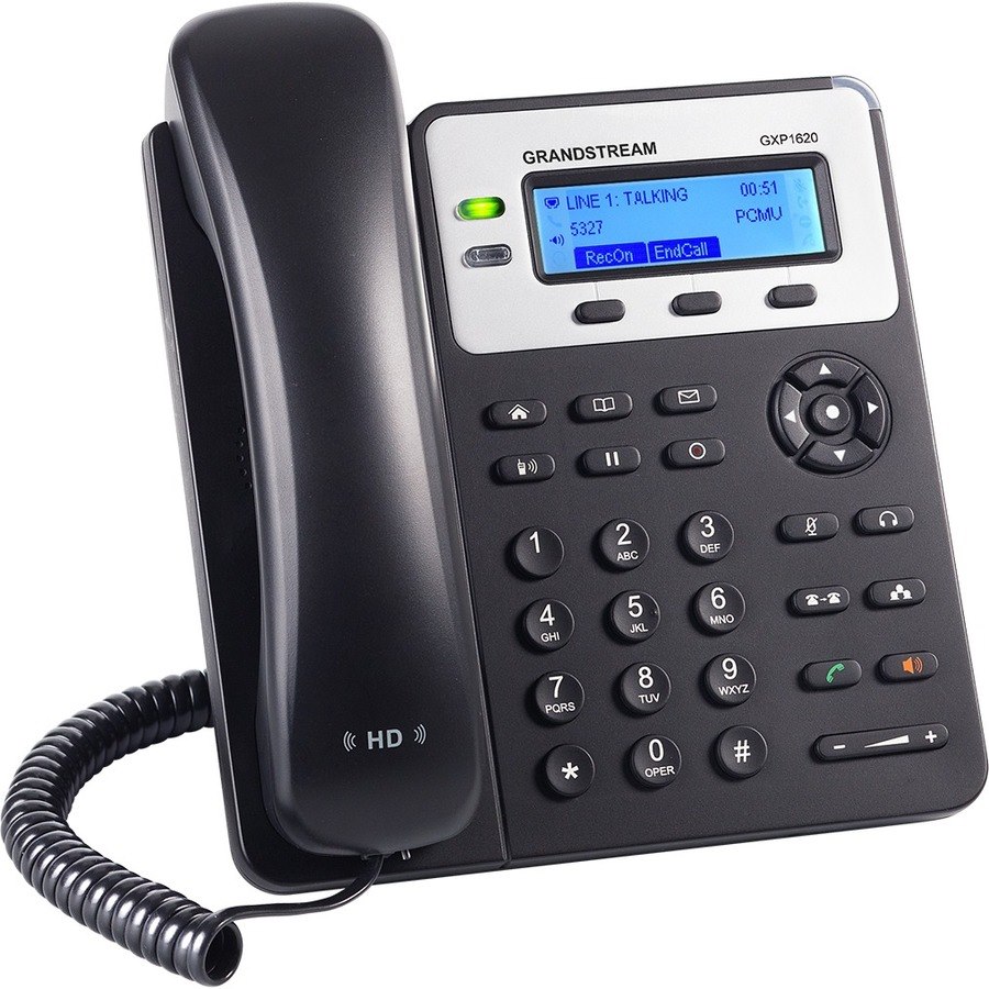 Grandstream GXP1620 IP Phone - Corded - Wall Mountable - Black