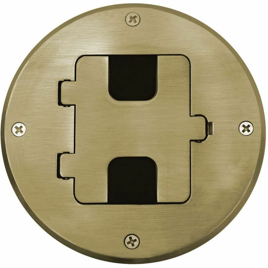 Bryant TradeSelect, Floor Box with Tile Flange and Door, Brass