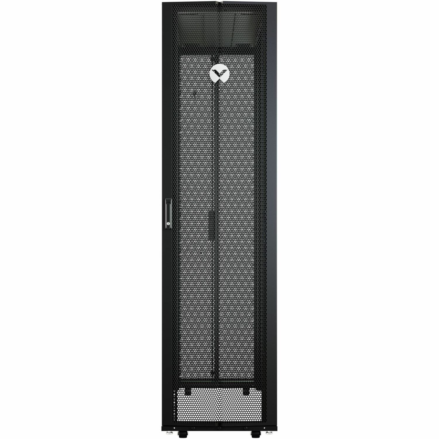 Vertiv VR Rack - 48U Server Rack Enclosure | with Shock Packaging | 2265x600x1400mm (HxWxD) | 19-inch rack cabinet (VR3407SP)