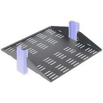 Rack Solutions 2U 2Post Center Mount Solid Shelf 20in (D) - Flanged Down