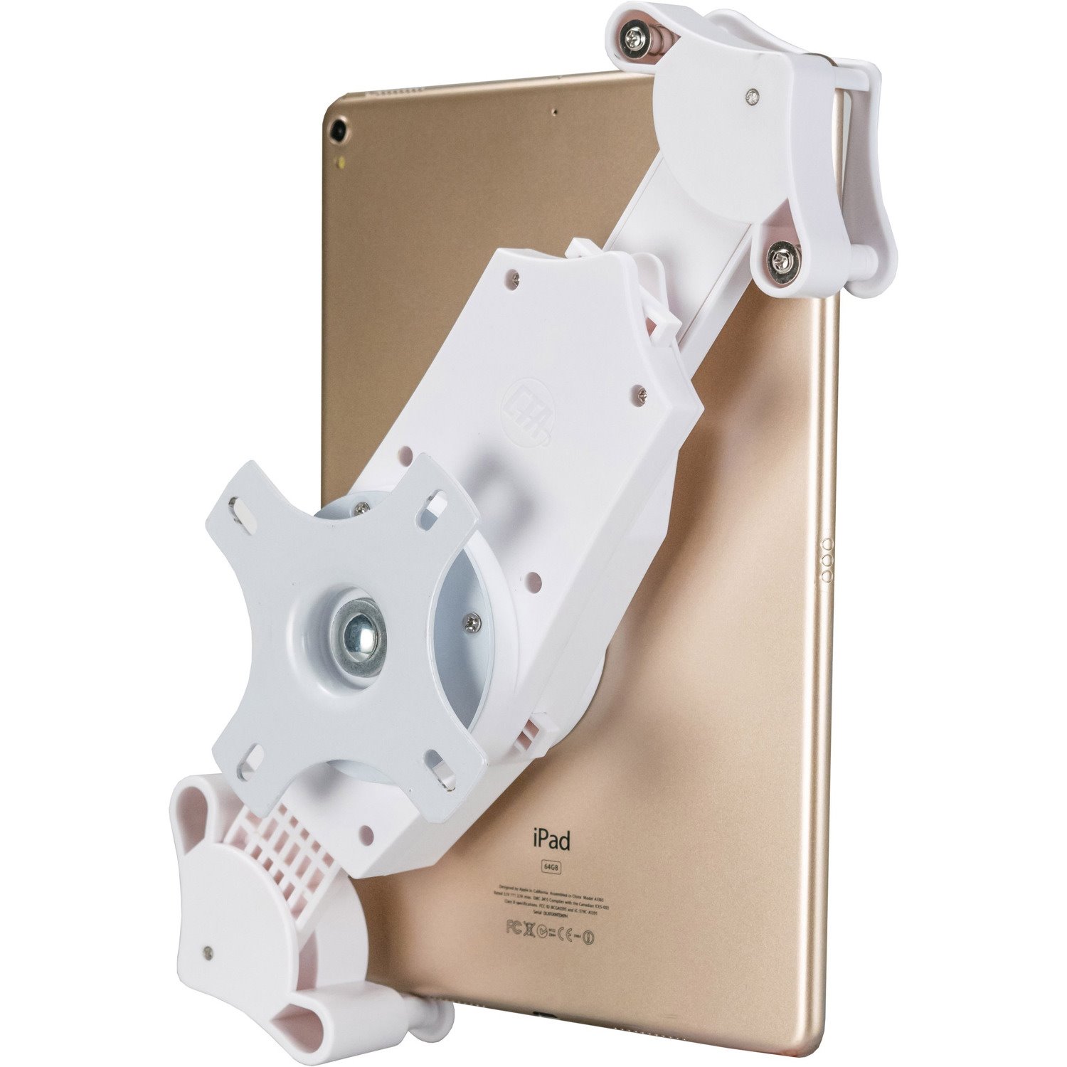 CTA Digital Wall Mount for Tablet, Card Reader, iPad, iPad Air, iPad mini, iPad Pro - White