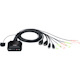 ATEN 2-Port USB 4K DCI HDMI Cable KVM Switch with Remote Port Selector
