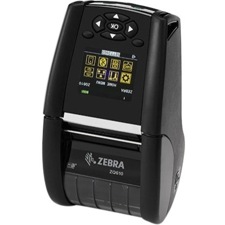 Zebra ZQ610 Mobile Direct Thermal Printer - Monochrome - Portable - Receipt Print - USB - Bluetooth - Wireless LAN - Battery Included