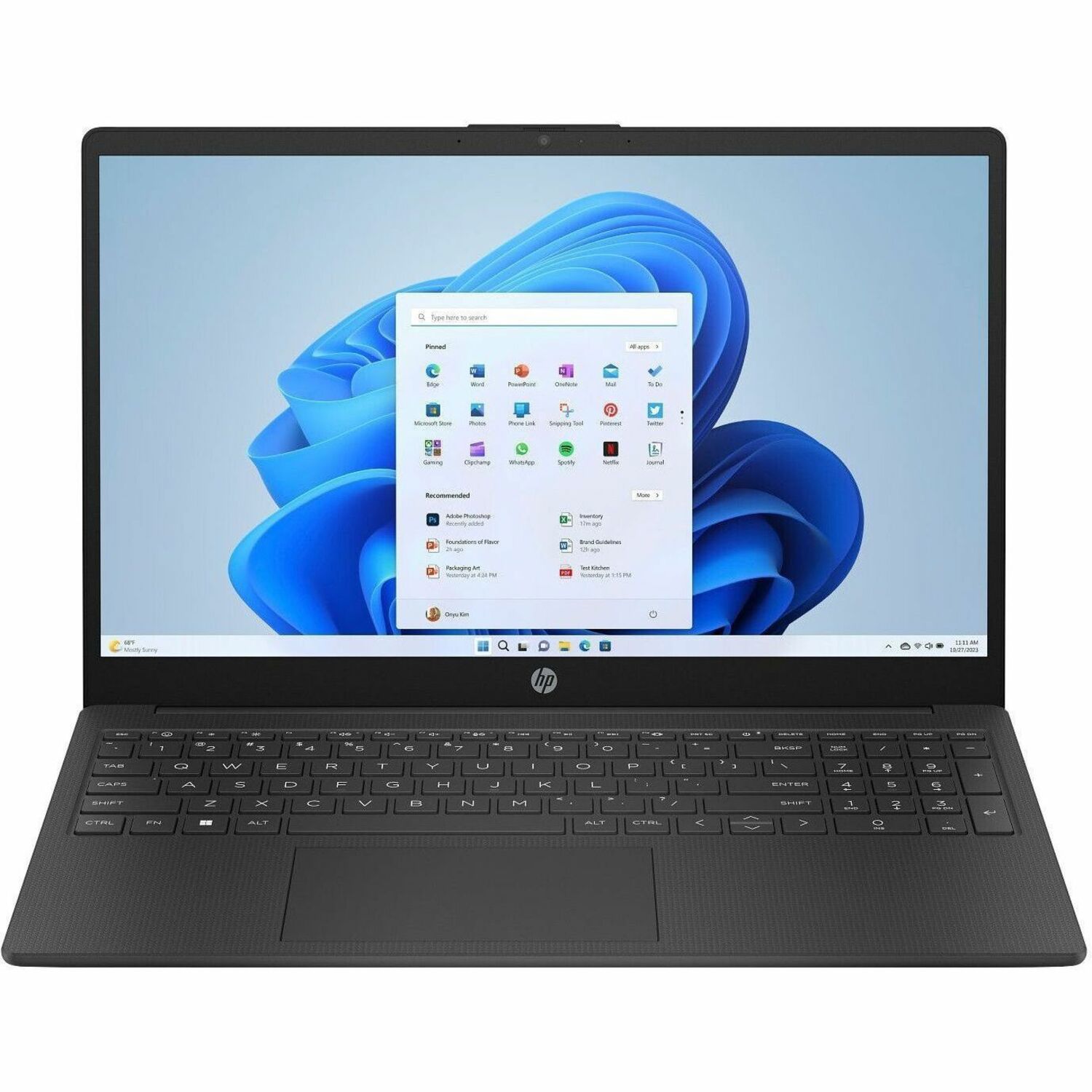 HP 15-fc0000 15-fc0576AU 15.6" Notebook - Full HD - AMD Ryzen 5 5625U - 16 GB - 256 GB SSD - Jet Black